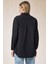 Kadın Siyah Oversize Uzun Basic Gömlek 3