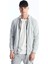Lcw Casual Gri Kapüşonlu Uzun Kollu Erkek Fermuarlı Sweatshirt 2