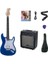 ESH-211 Bl Elektro Gitar Hss - Mavi Set(Anfi-Softcase-Askı-Tel-Kablo-Pena) 1