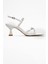 Nebel Beyaz Cilt Kadın Topuklu Sandalet 4