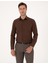 Erkek Kahverengi Slim Fit Uzun Kollu Basic Gömlek 50316734-VR029 3