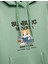Kanguru Cep Detaylı Şardonlu Kedi Baskılı Kapüşonlu Sweatshirt 6
