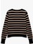 Uzun Kollu Bisiklet Yaka Çizgili Triko Hırka 4