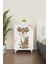Little Fawn 2 Raflı Çocuk Odası Dolabı Çok Amaçlı Baskılı Oyuncak Dolabı 3