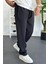 Erkek Beli Lastikli Modal Kumaş Rahat Kesim Pantolon Siyah EDW396 1