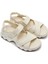119710 Big Lug Vegan Kırık Beyaz Kadın Sandalet 1