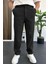 Erkek Normal Kesim Keten Pantolon Siyah EDW386 1