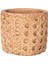 Beton Saksı Hasır Desenli Kahverengi 8x7 Cm. 1