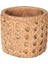 Beton Saksı Hasır Desenli Kahverengi 8x7 Cm. 3