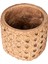 Beton Saksı Hasır Desenli Kahverengi 8x7 Cm. 4