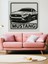 Ford Mustang Dekoratif Siyah Metal Duvar Tablosu (1,5 mm Kalınlık & 75 cm x 75 Cm) 1
