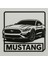 Ford Mustang Dekoratif Siyah Metal Duvar Tablosu (1,5 mm Kalınlık & 75 cm x 75 Cm) 2