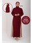 Leyla Abaya Şal Peçe 3'lü Set Bordo 1