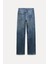 Zara Women Orta Bel Straight Fit Düz Kesim Jean Pantolon ABZRA0056 2