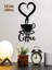 Kalpli Coffee Yazılı Kahve Köşesi Temalı Metal Tablo 25X50 cm 1
