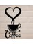 Kalpli Coffee Yazılı Kahve Köşesi Temalı Metal Tablo 25X50 cm 3