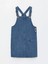 Lcw Kids Indigo Kare Yaka Kız Çocuk Jean Salopet Elbise 1