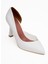 Kadın Beyaz Topuklu Ayakkabı 9 cm Topuk Yüksekliği Kaymaz Taban Günlük Kullanım için 3