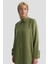 Kalın Manşetli Tencel Tunik 25KD4012 Haki 3