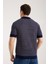 Erkek Polo Yaka Links Örgü Dokulu Lacivert Kısa Kollu Triko Tişört 5