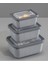 3 Parça Microline Dikdörtgen Set ( 600-1100-1800 ml ) 1