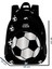 3 Bölmeli Silver Football Okul Çantası + Beslenme Çantası + Kalemlik Siyah 3 Lü Set 3