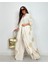 Glow Nakışlı Kimono Takın Uzun Maxi Boy Gömlek Pantolonlu Takım 3