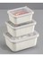 3 Parça Microline Dikdörtgen Set ( 600-1100-1800 ml ) 1