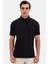 Slim Fit Siyah Pike Dokulu T-Shirt 4EC146011784M 1