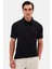 Slim Fit Siyah Pike Dokulu T-Shirt 4EC146011784M 2