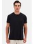 Ds Damat Regular Fit Siyah Düz Nakışlı %100 Pamuk T-Shirt 1