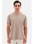 Ds Damat Regular Fit Vizon Düz Nakışlı %100 Pamuk T-Shirt 1