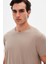 Ds Damat Regular Fit Vizon Düz Nakışlı %100 Pamuk T-Shirt 3