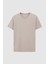 Ds Damat Regular Fit Vizon Düz Nakışlı %100 Pamuk T-Shirt 5