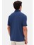 Slim Fit Indigo Pike Dokulu T-Shirt 4EC146011784M 6