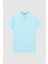 Slim Fit Aqua Pike Dokulu T-Shirt 4EC146011784M 5