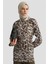 Leopar Desenli Bluz 25KD4011 Camel 3