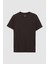 Ds Damat Regular Fit Kahverengi Düz Nakışlı %100 Pamuk T-Shirt 5