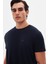 Ds Damat Regular Fit Lacivert Düz Nakışlı %100 Pamuk T-Shirt 3