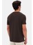 Ds Damat Regular Fit Kahverengi Düz Nakışlı %100 Pamuk T-Shirt 6