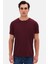 Ds Damat Regular Fit Mürdüm Düz Nakışlı %100 Pamuk T-Shirt 1