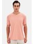 Slim Fit Kil Düz Kabartma Baskılı T-Shirt 2