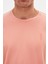 Slim Fit Kil Düz Kabartma Baskılı T-Shirt 4
