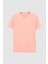 Slim Fit Kil Düz Kabartma Baskılı T-Shirt 5