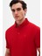 Slim Fit Kırmızı Pike Dokulu T-Shirt 3