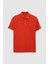 Slim Fit Kiremit Pike Dokulu T-Shirt 5
