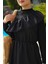 Fırfır Detay Tam Kapalı 2'li Tesettür Mayo - Siyah 4