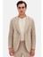Slim Fit Bej Düz Takim Elbise 1