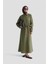 Fermuar Detaylı Elbise 25KD4006 Haki 1