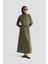 Fermuar Detaylı Elbise 25KD4006 Haki 2